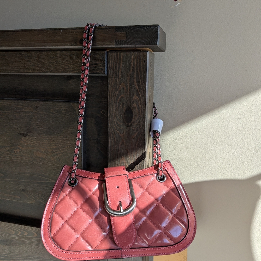 NWT Patricia Nash Quilted Napa Leather Lena bag in Old Rose